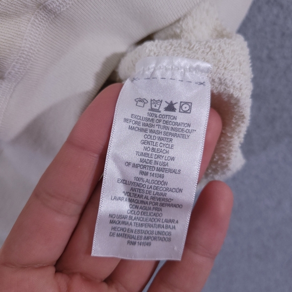 Free City Sweatshirt Women's Medium Lucky Rabbits Crewneck Pullover White Cozy - Picture 7 of 7